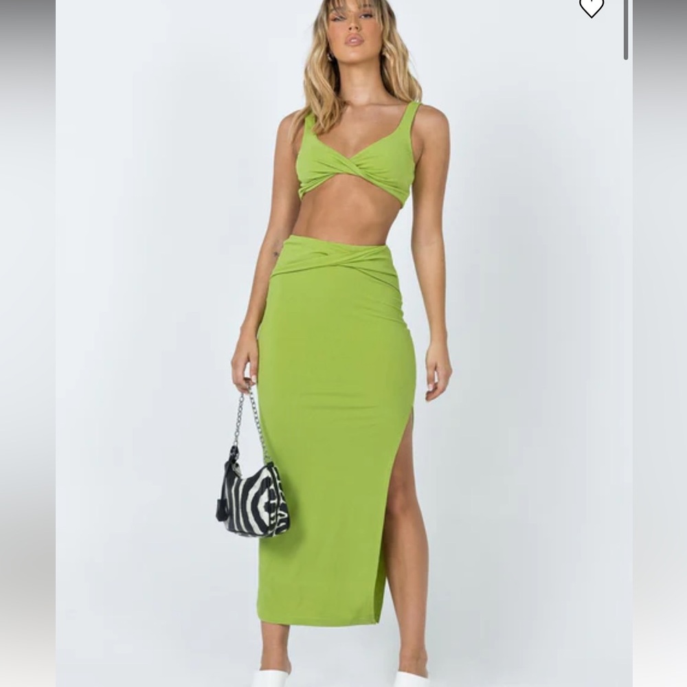 Princess Polly Lime Green Two-Piece Dress - Picture 2 of 2